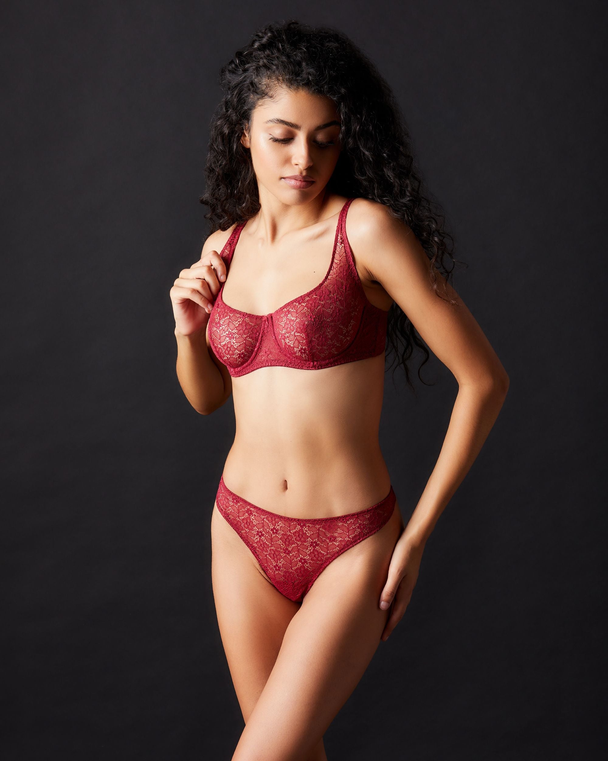 Journelle Alix Demi Scoop Bra in purple