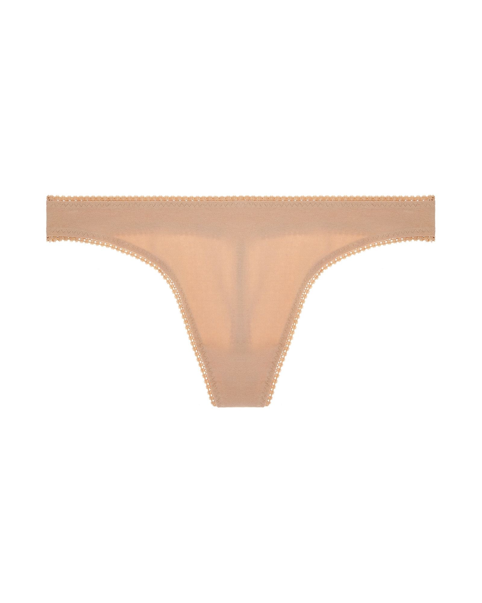 OnGossamer Cabana Cotton Hip G Thong in beige