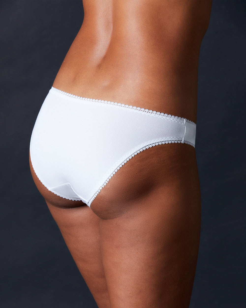 OnGossamer Cabana Cotton Hip Bikini in white