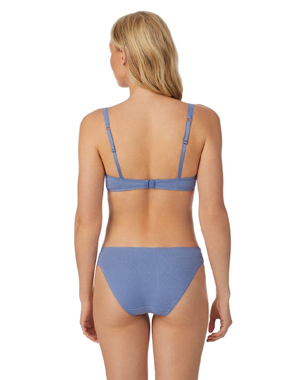 OnGossamer Cabana Cotton Hip Bikini in blue