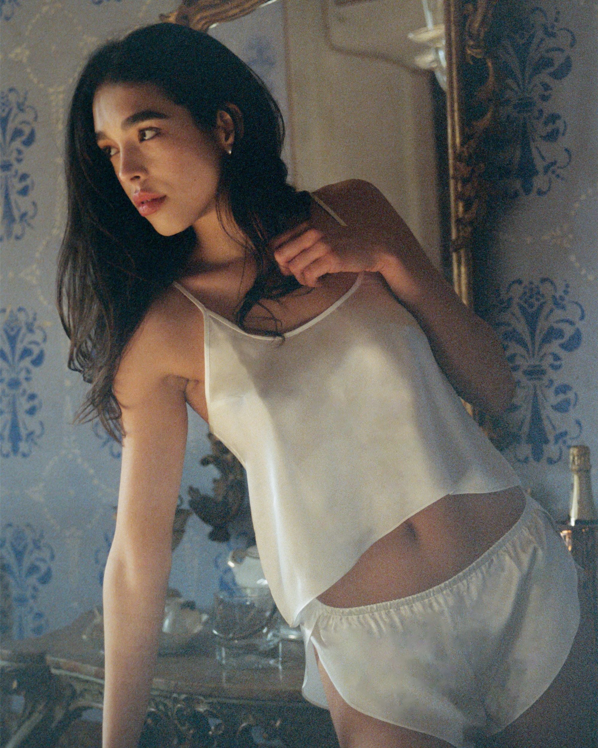 Journelle Celine Open Back Cami in white