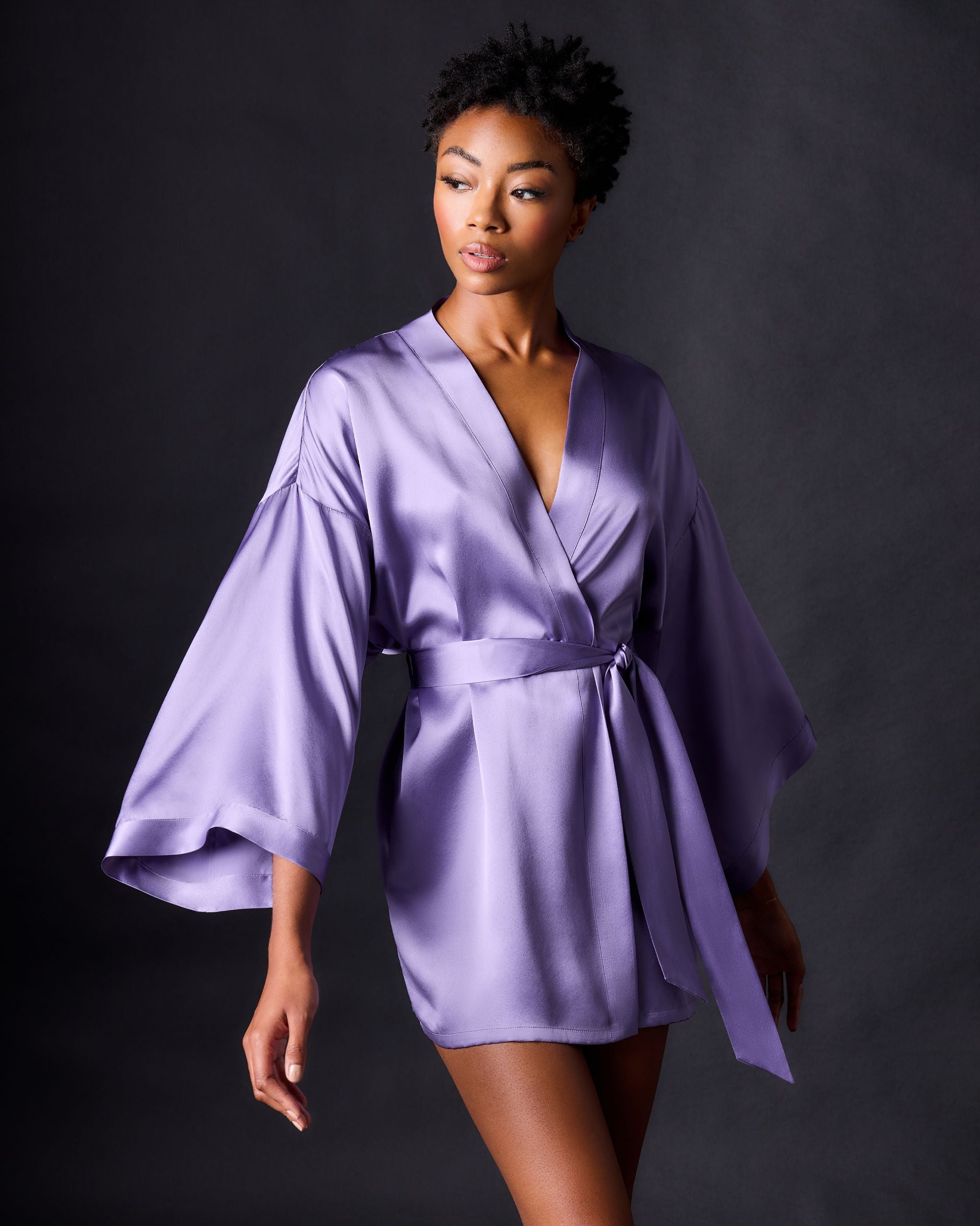 Journelle Celine Classic Robe in purple