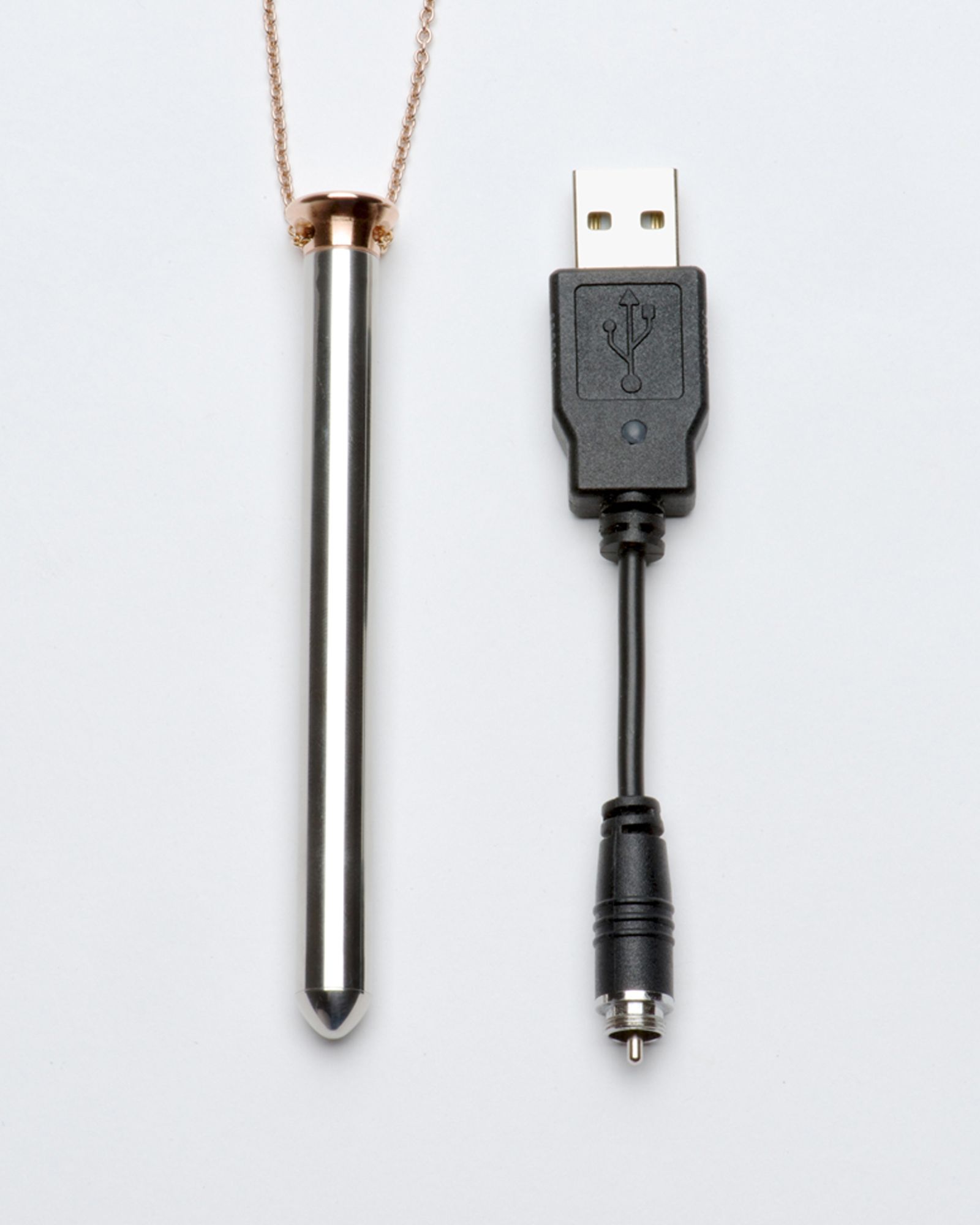Crave Vesper Rose Gold Vibrating Necklace in metallics