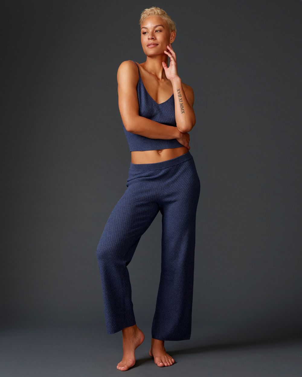 Skin Knit Kamala Pants in blue