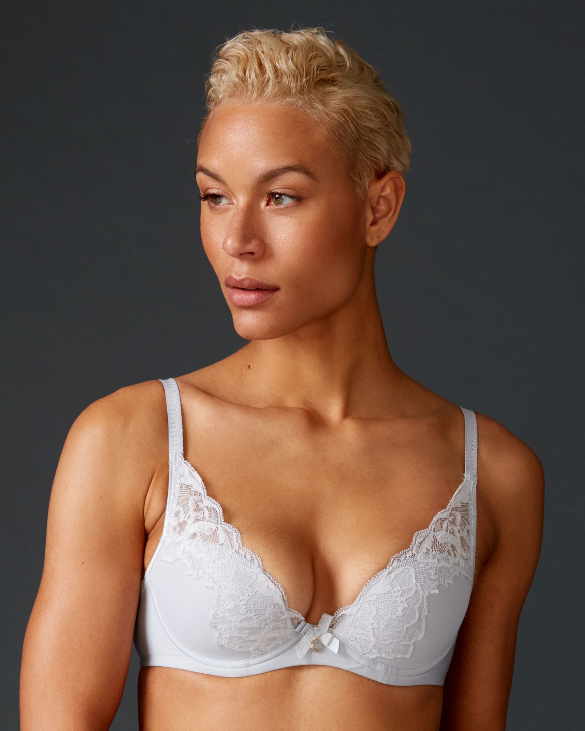 Chantelle Orangerie Lace Plunge Bra in gray