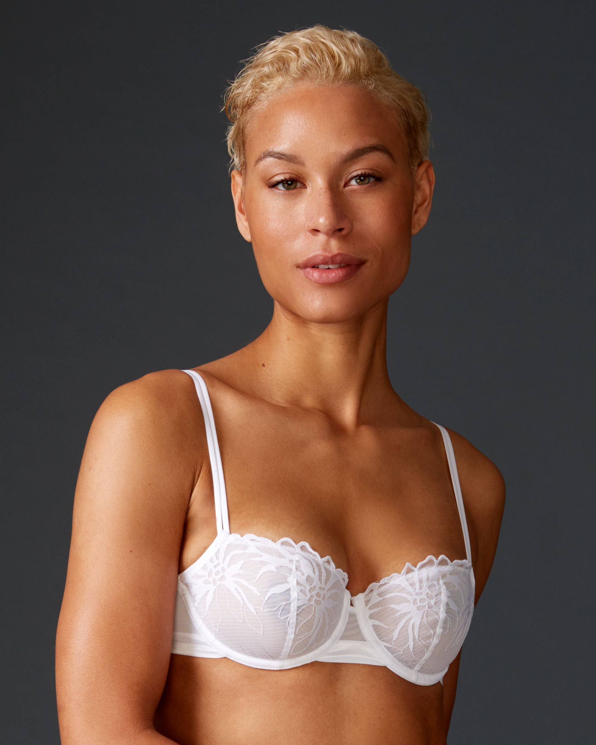 Chantelle Shadows Demi Bra in white