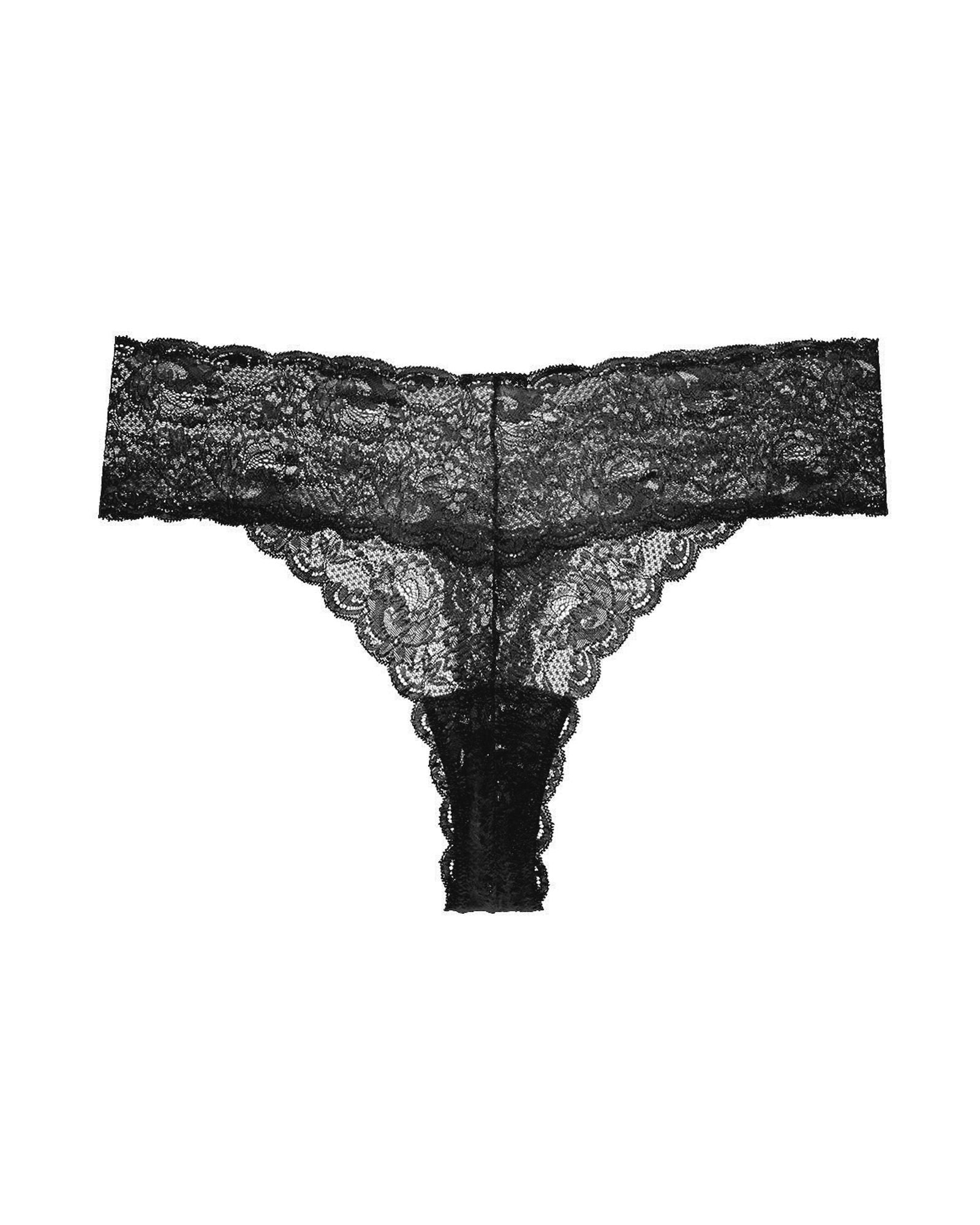 Cosabella Never Say Never Extended Cutie Low Rise Thong in black
