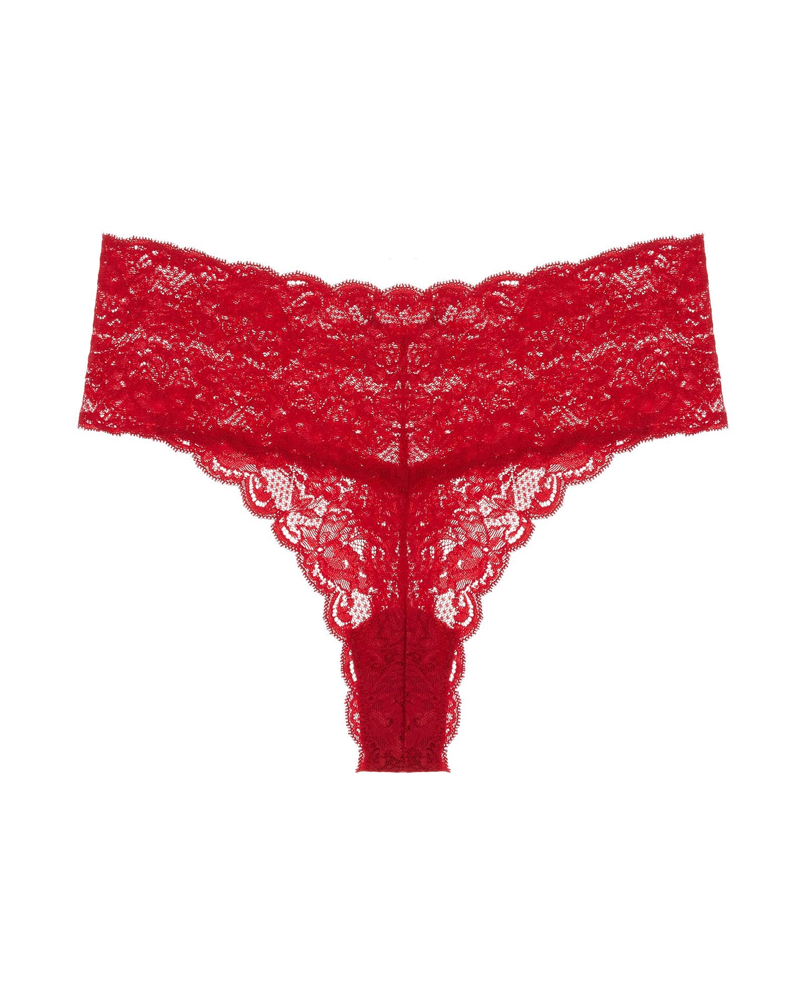 Cosabella Never Say Never Extended Cutie Low Rise Thong in red
