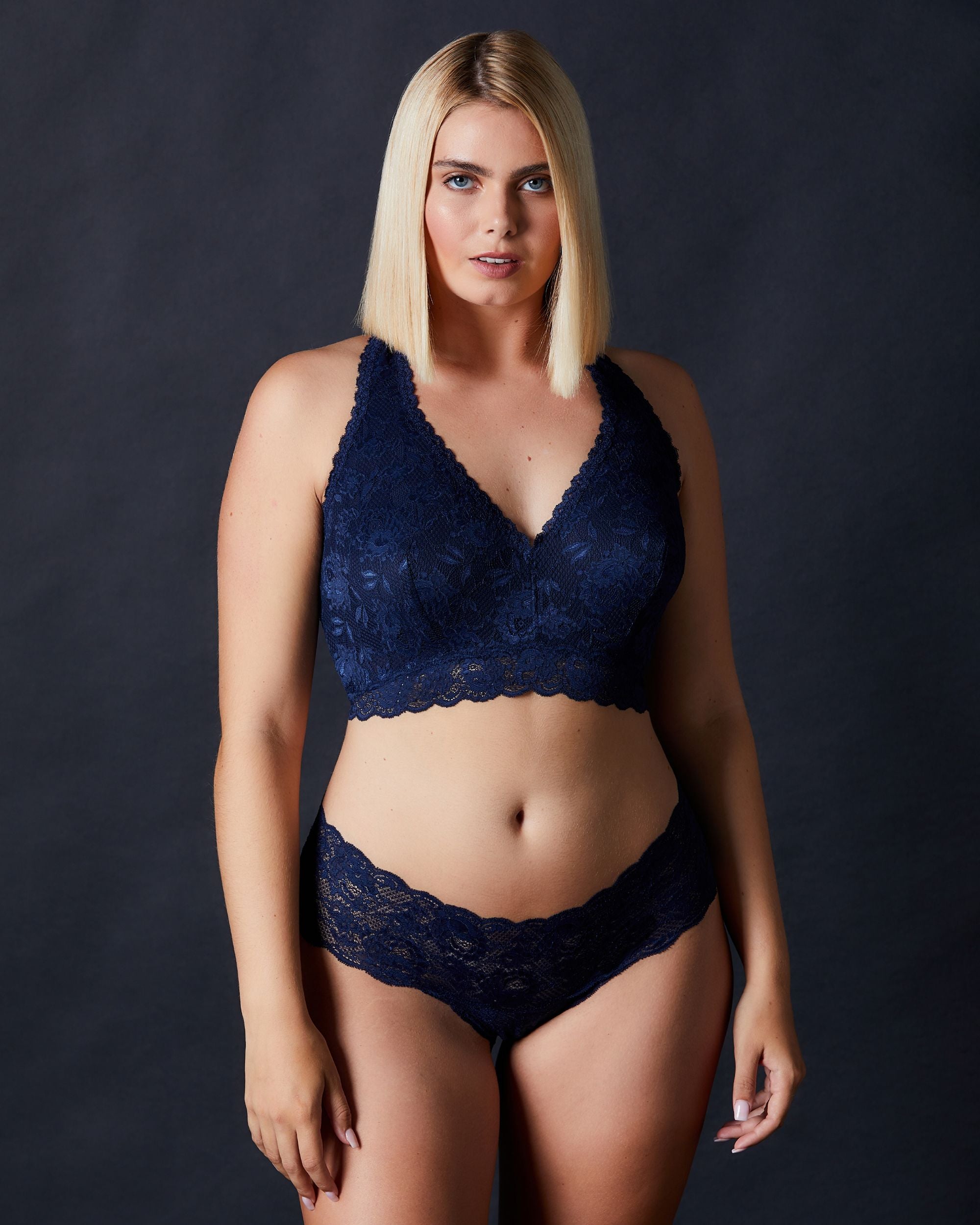Cosabella Never Say Never Curvy Racie Racerback Bralette in blue