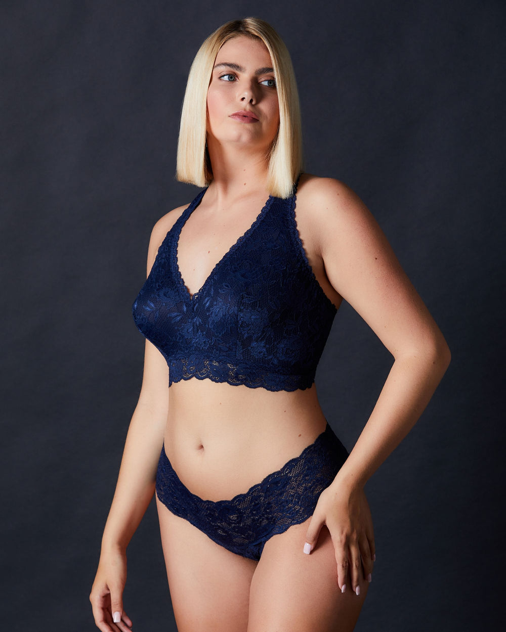 Cosabella Never Say Never Curvy Racie Racerback Bralette in blue