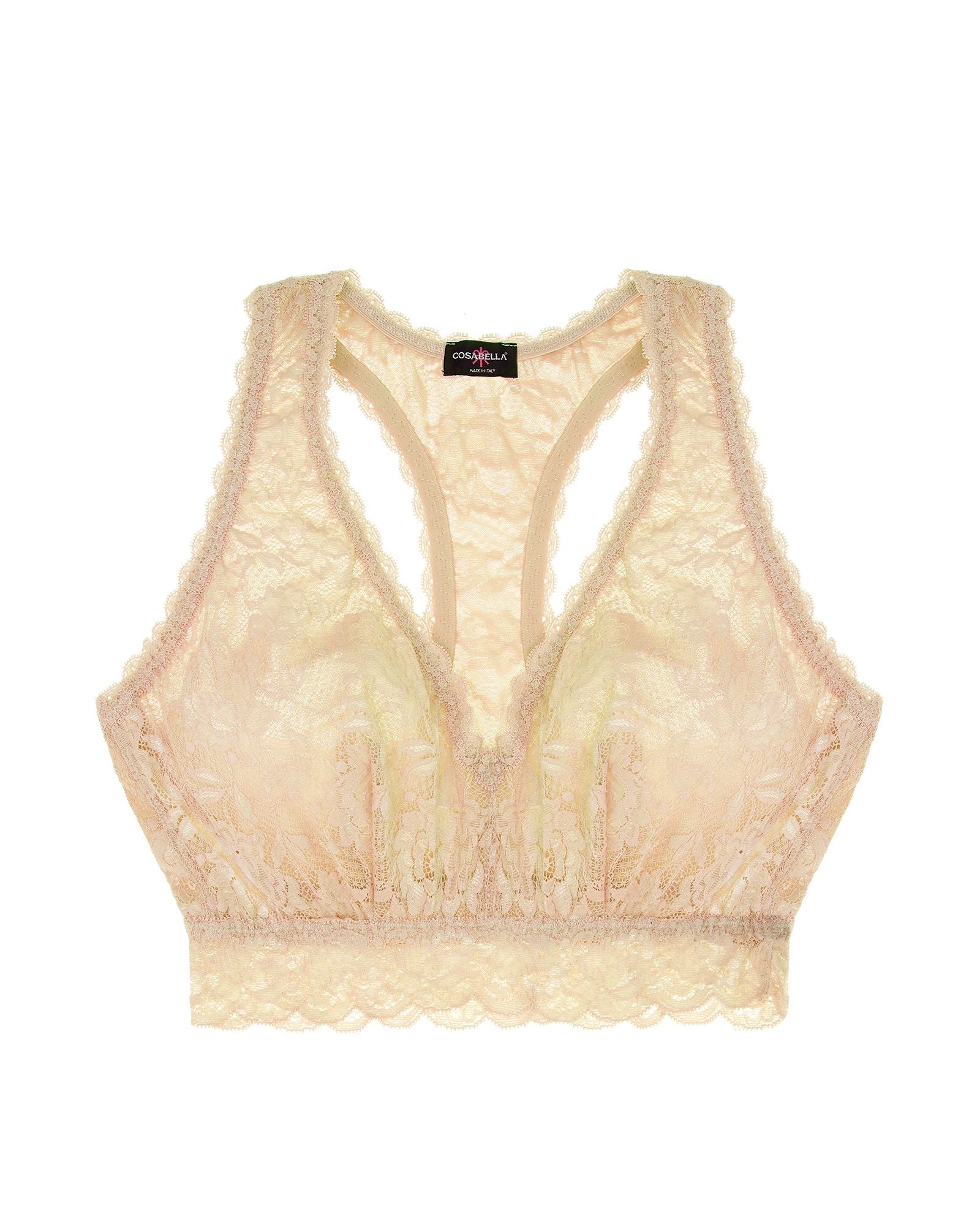 Cosabella Never Say Never Curvy Racie Racerback Bralette in beige