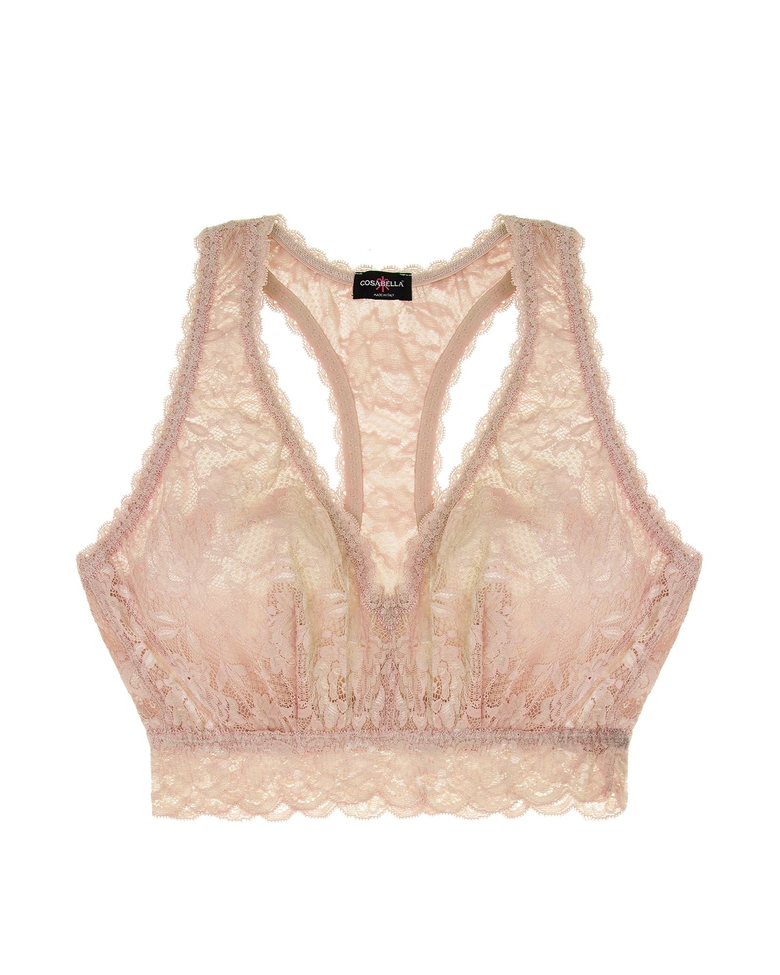 Cosabella Never Say Never Curvy Racie Racerback Bralette in beige