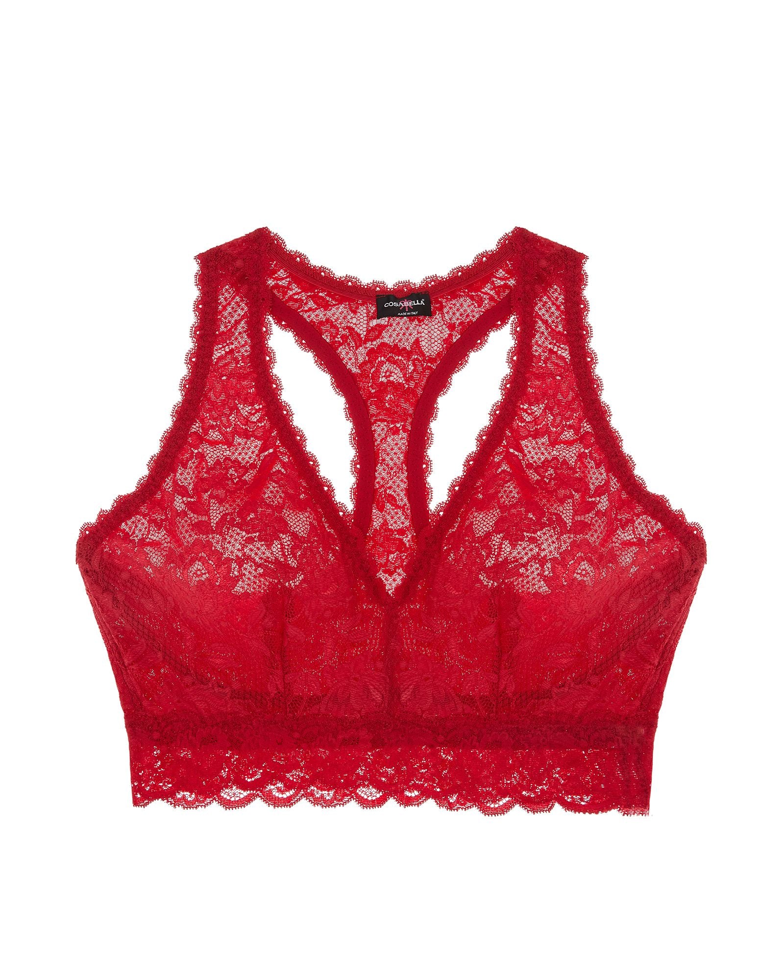Cosabella Never Say Never Curvy Racie Racerback Bralette in red