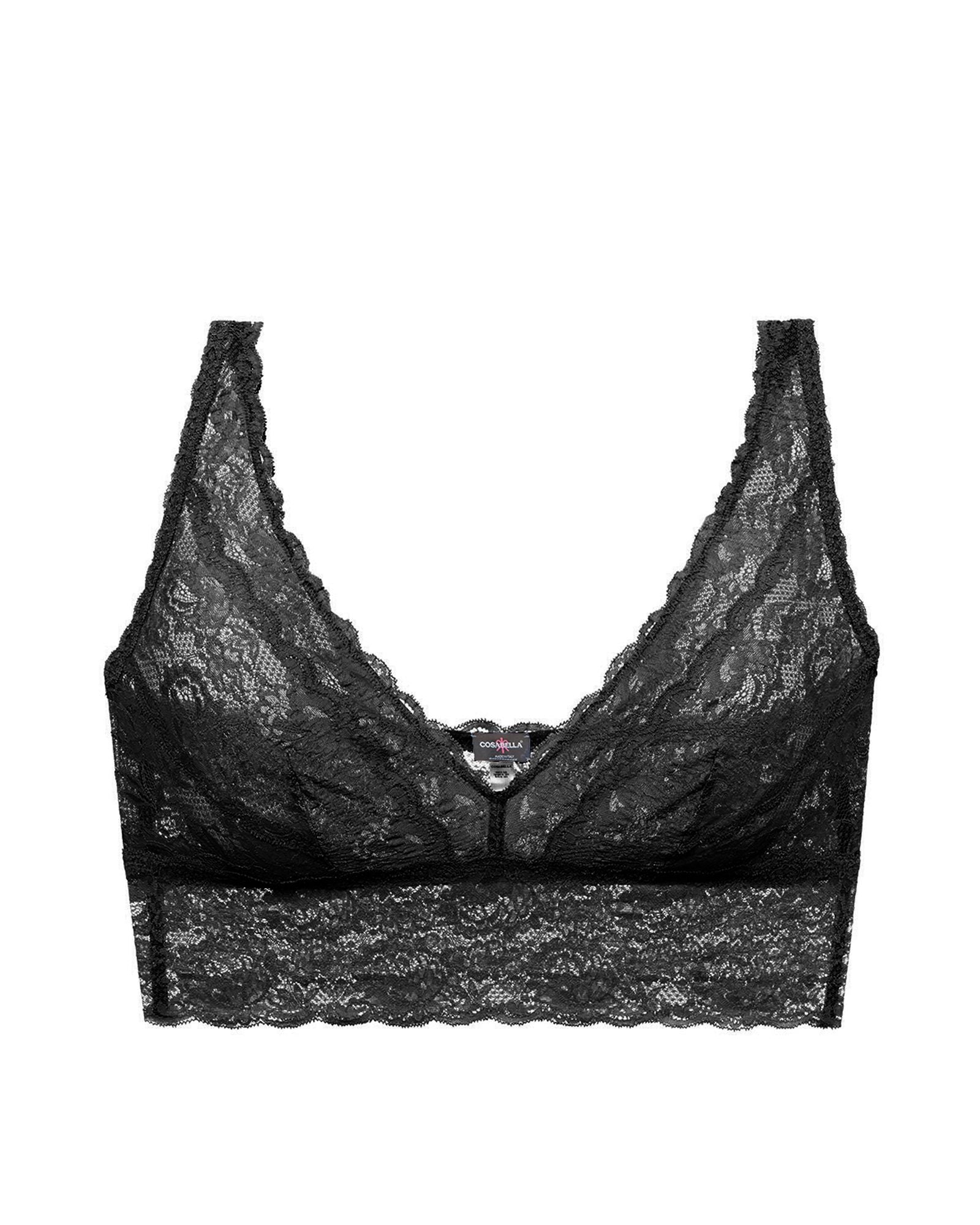 Cosabella Never Say Never Extended Plungie Bralette in black