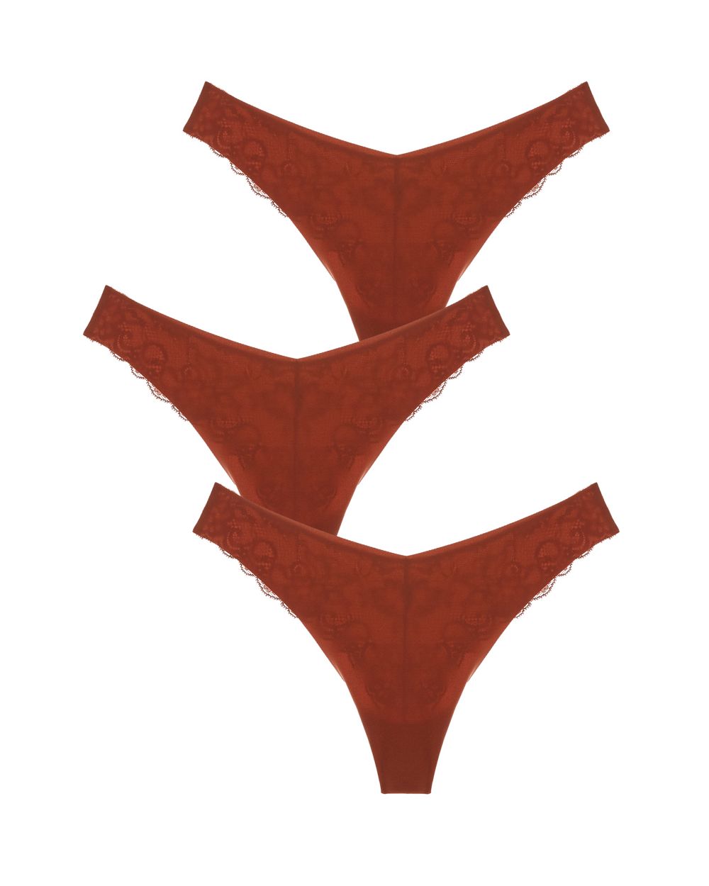 Journelle Estelle Thong 3 Pack in brown