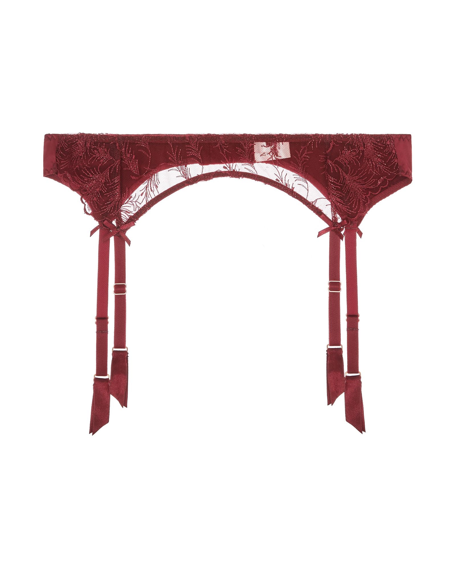 Coco de Mer Muse by Coco de Mer Rosa Suspender Belt in red
