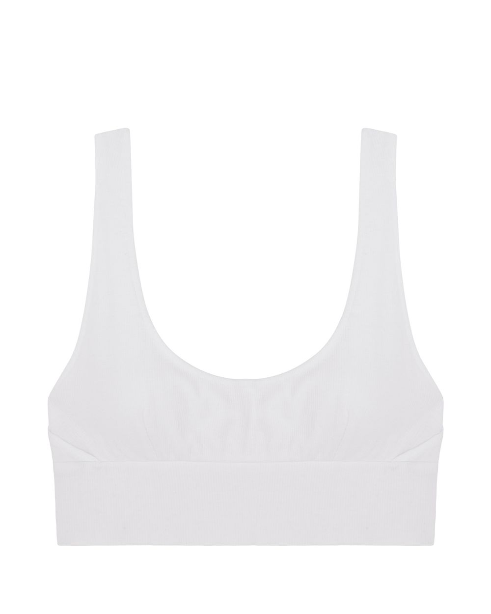 Only Hearts Feather Weight Rib 2 Ply Tank Bralette in white
