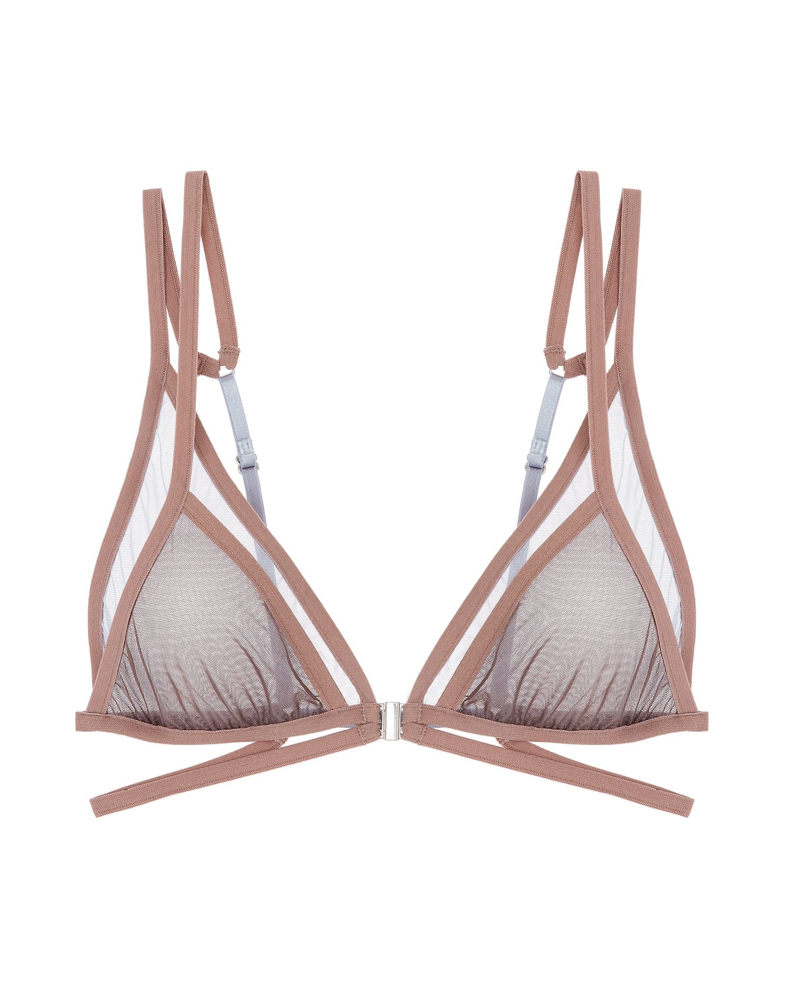 Only Hearts Color Block Whisper Triangle Bralette in blue