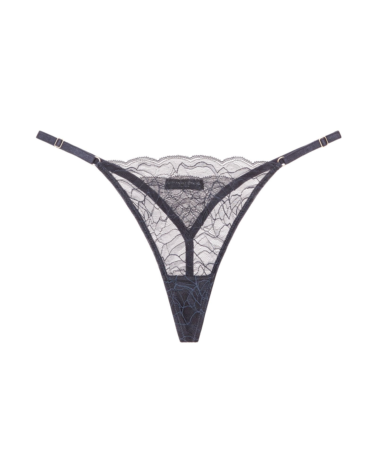 Samantha Chang All Lace Roses G-String in black