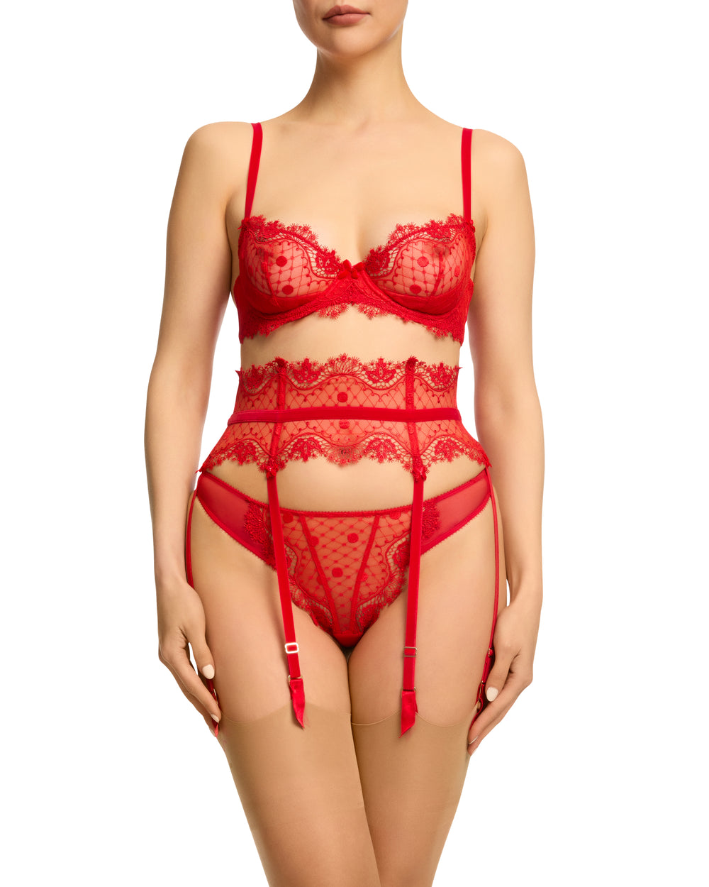 Dita Von Teese Vedette Suspender in red
