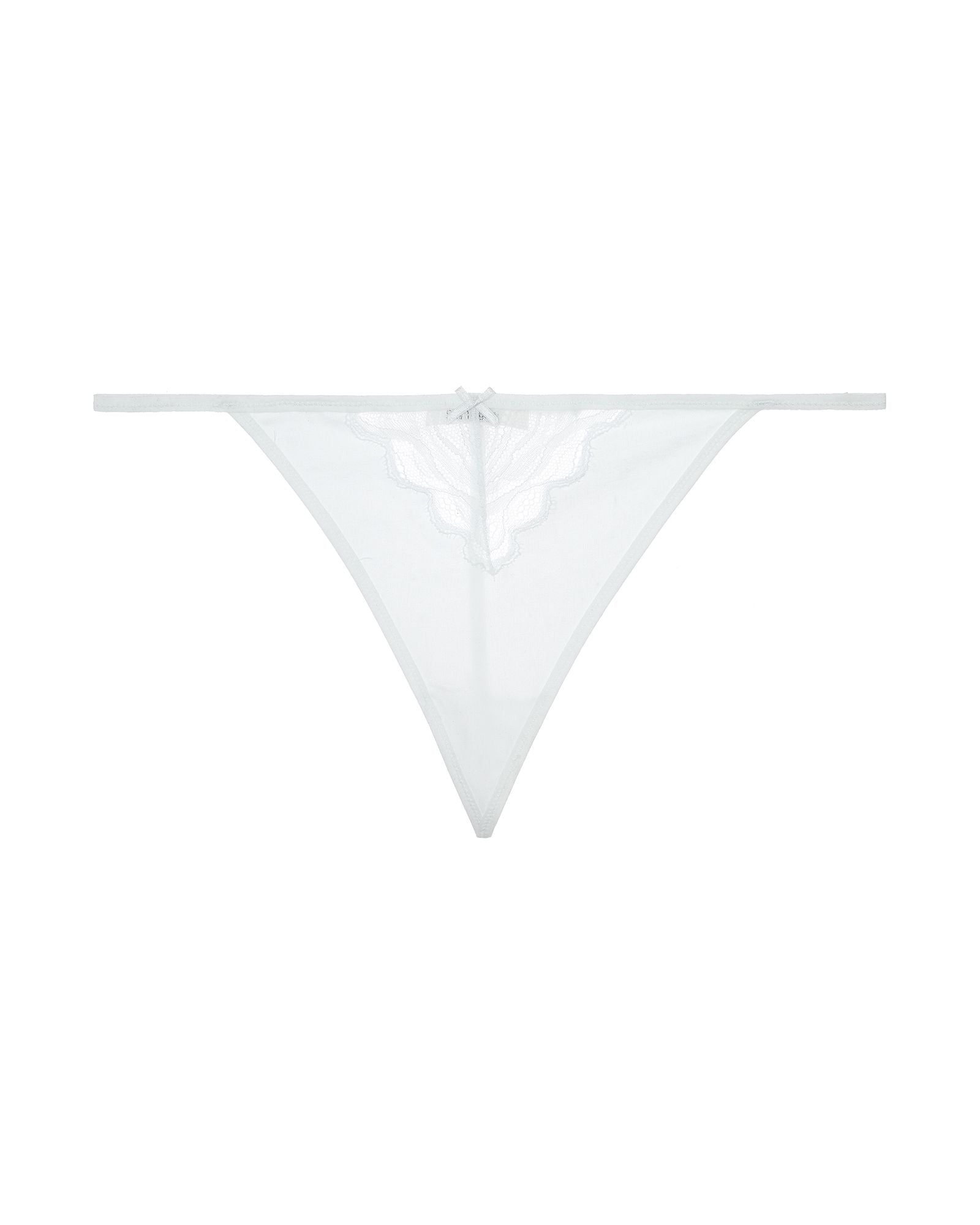 Skin Forever Organic Cotton with Lace Sabina G-String in white