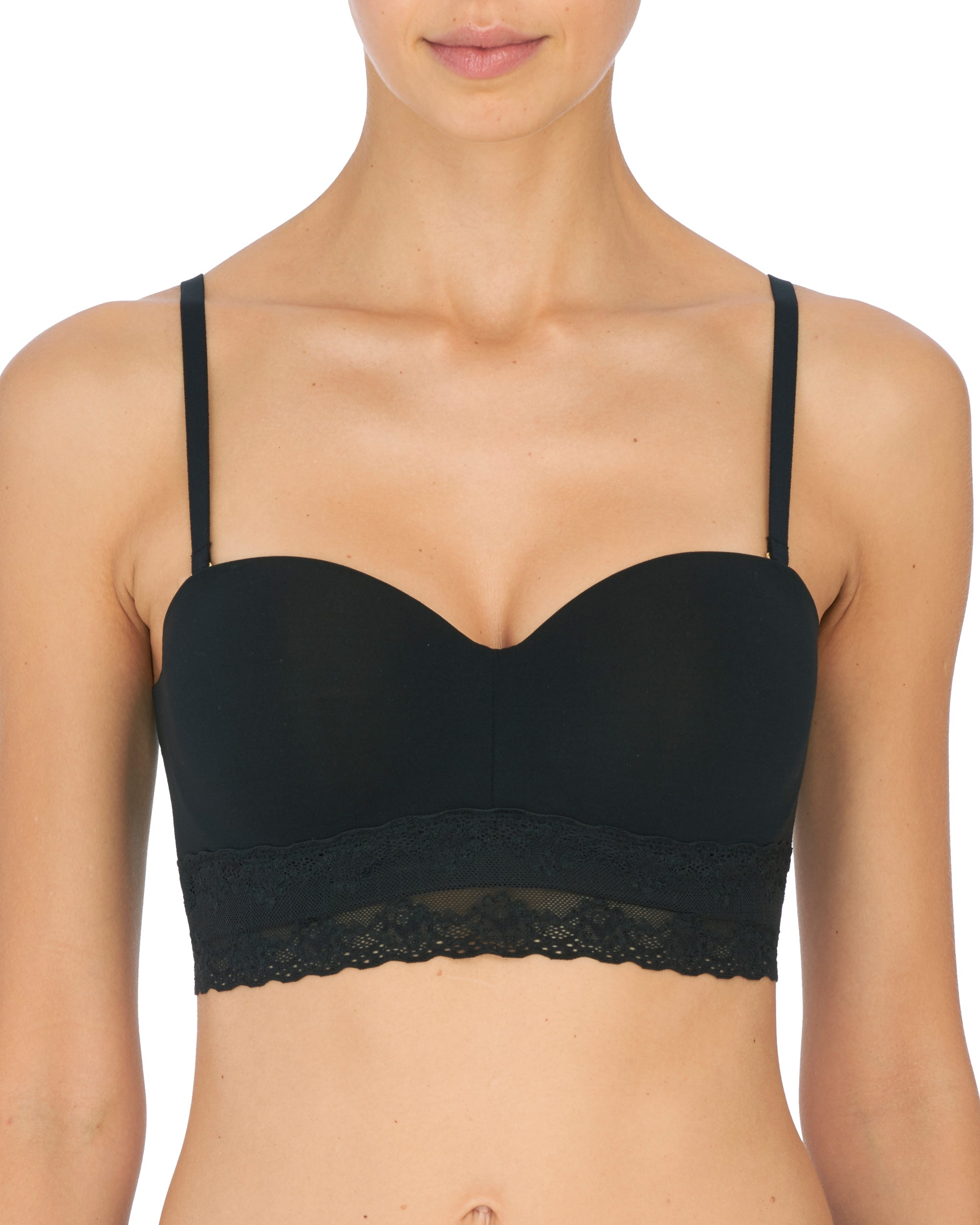 Natori Bliss Perfection Strapless Contour Underwire Bra in black