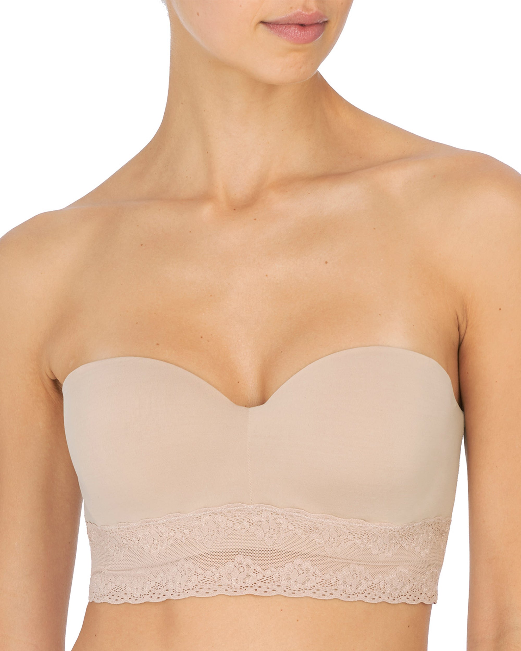 Natori Bliss Perfection Strapless Contour Underwire Bra in beige