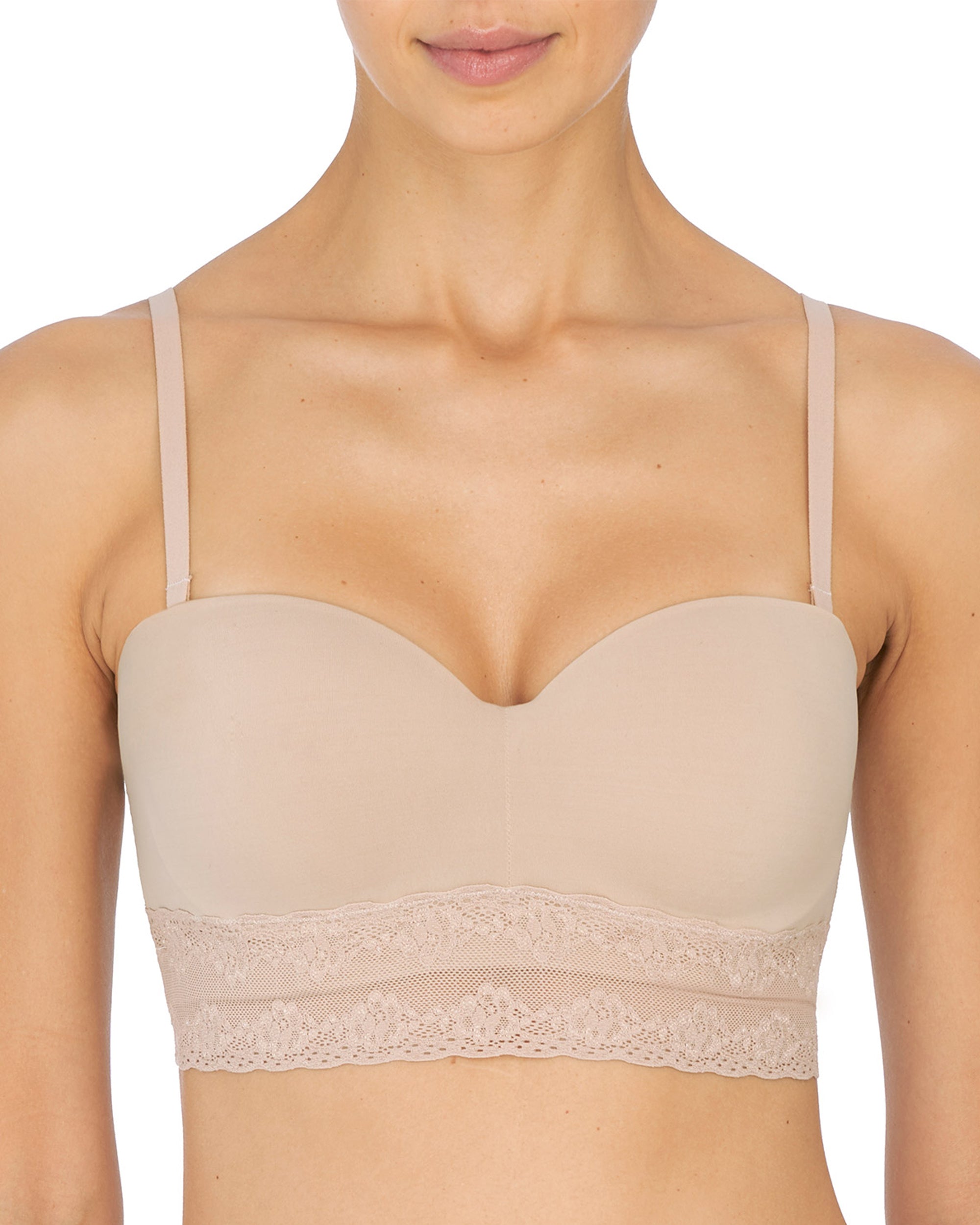 Natori Bliss Perfection Strapless Contour Underwire Bra in beige