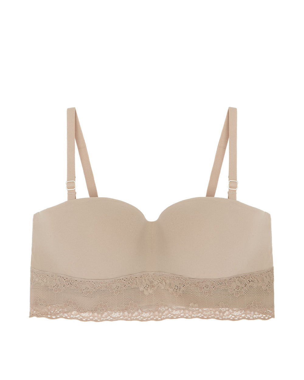 Natori Bliss Perfection Strapless Contour Underwire Bra in beige