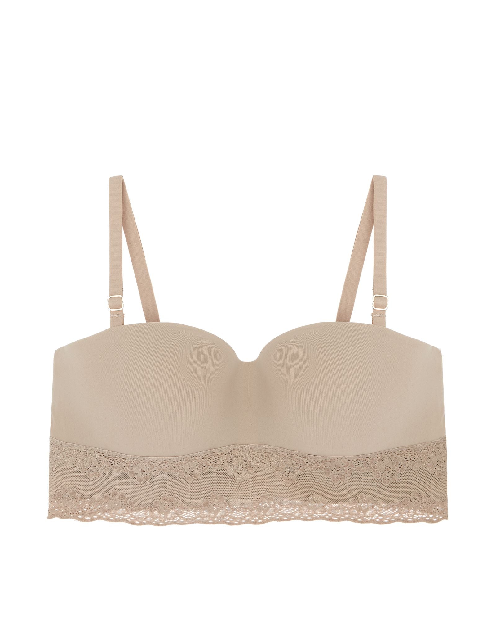 Natori Bliss Perfection Strapless Contour Underwire Bra in beige