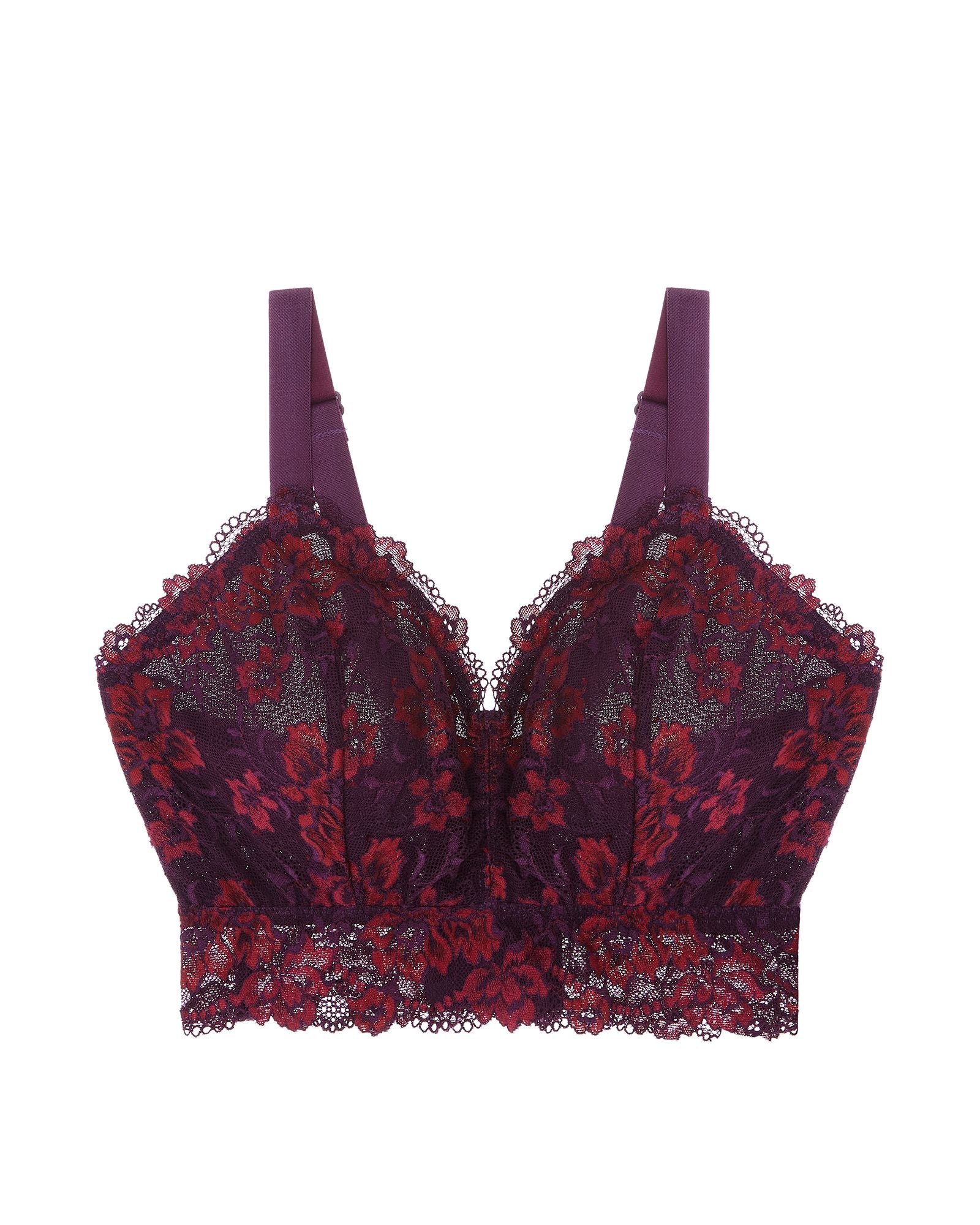 Cosabella Savona Curvy Longline Bralette in purple