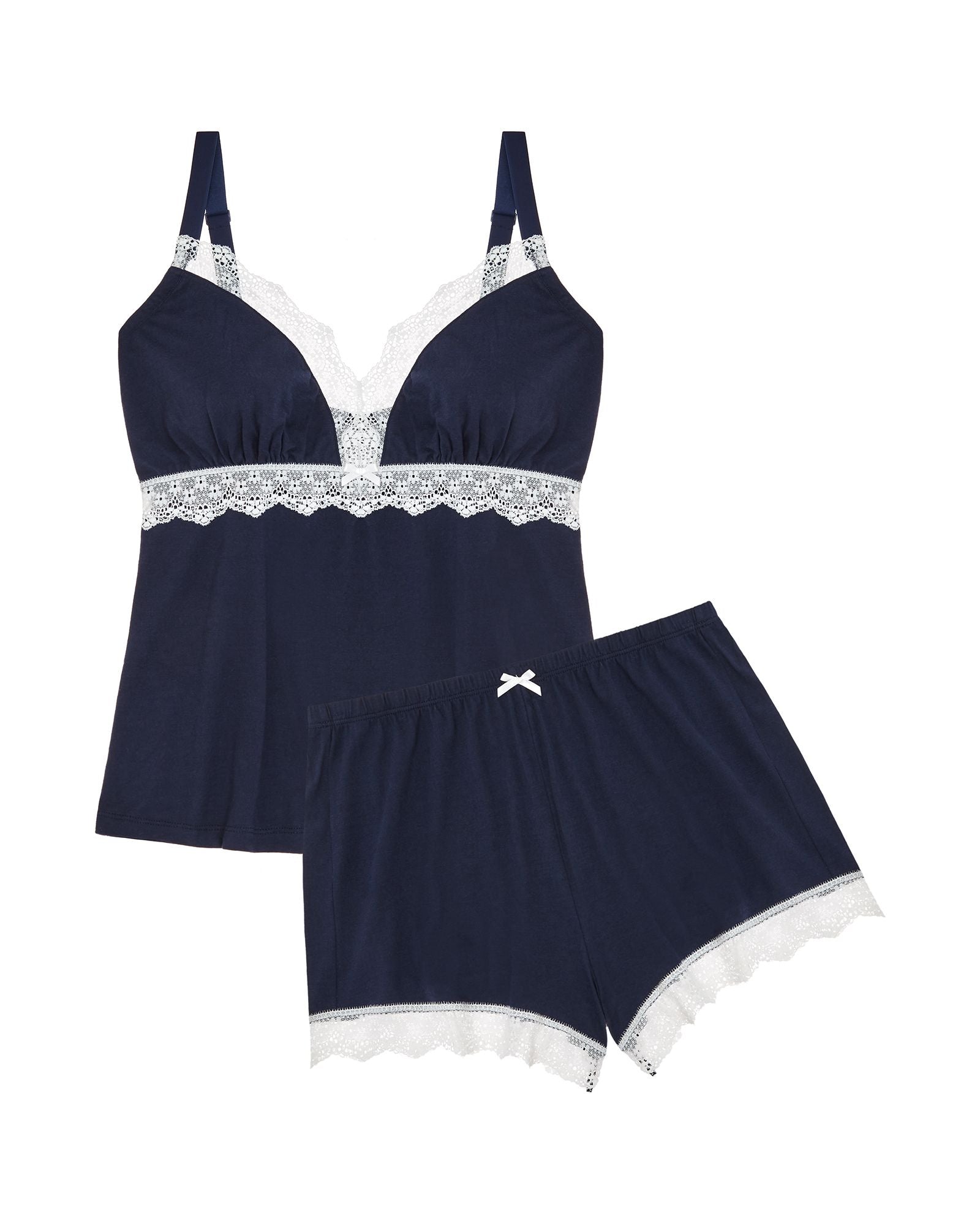 Cosabella Flirty Curvy Cami & Boxer Set in blue