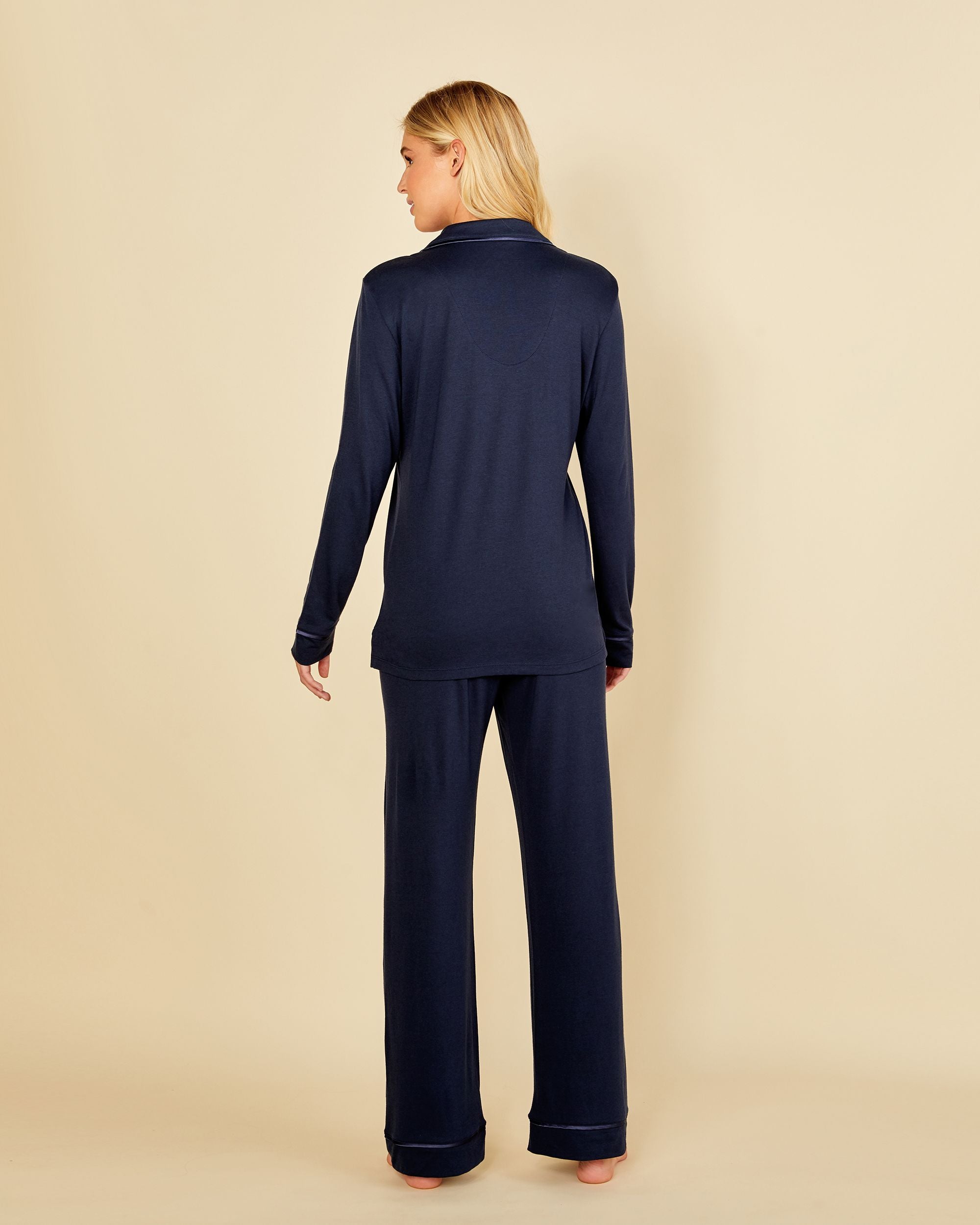 Cosabella Bella Long Sleeve Top & Pant Set in blue