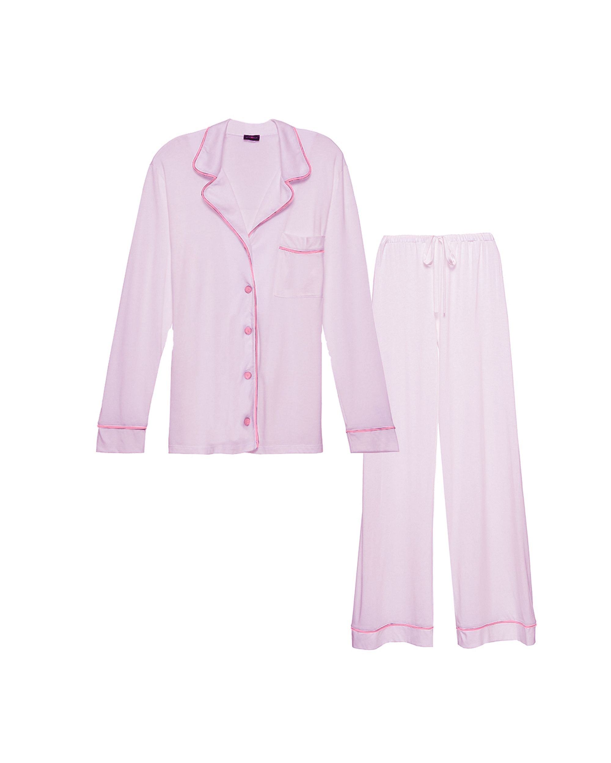 Cosabella Bella Long Sleeve Top & Pant Set in purple
