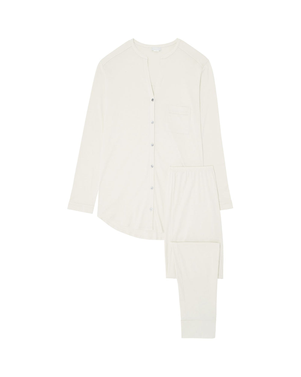 Hanro Pure Essence Long Sleeve Pajama in white