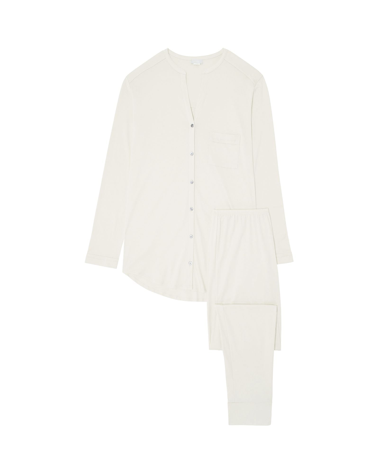 Hanro Pure Essence Long Sleeve Pajama in white