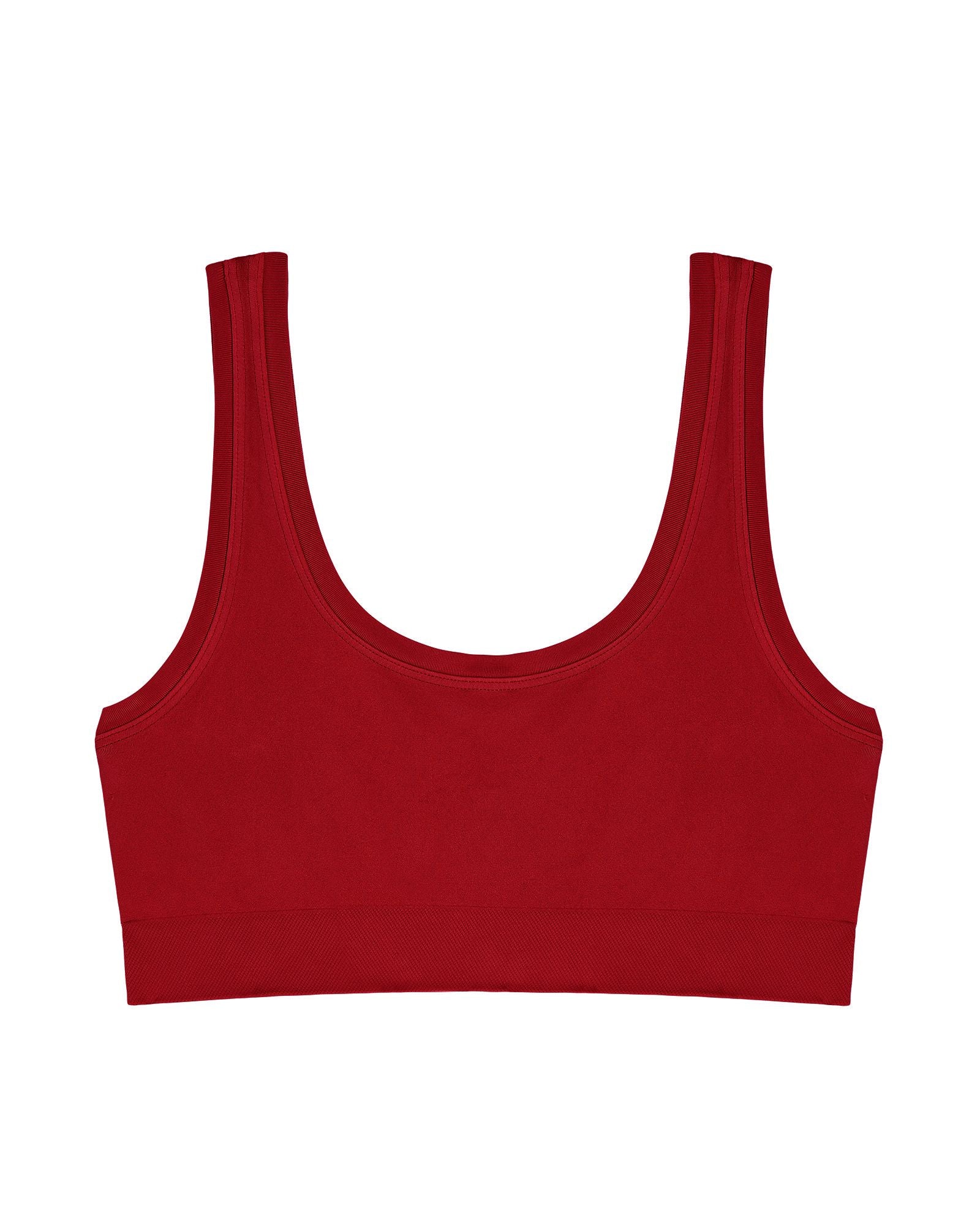 Hanro Touch Feeling Crop Top in red