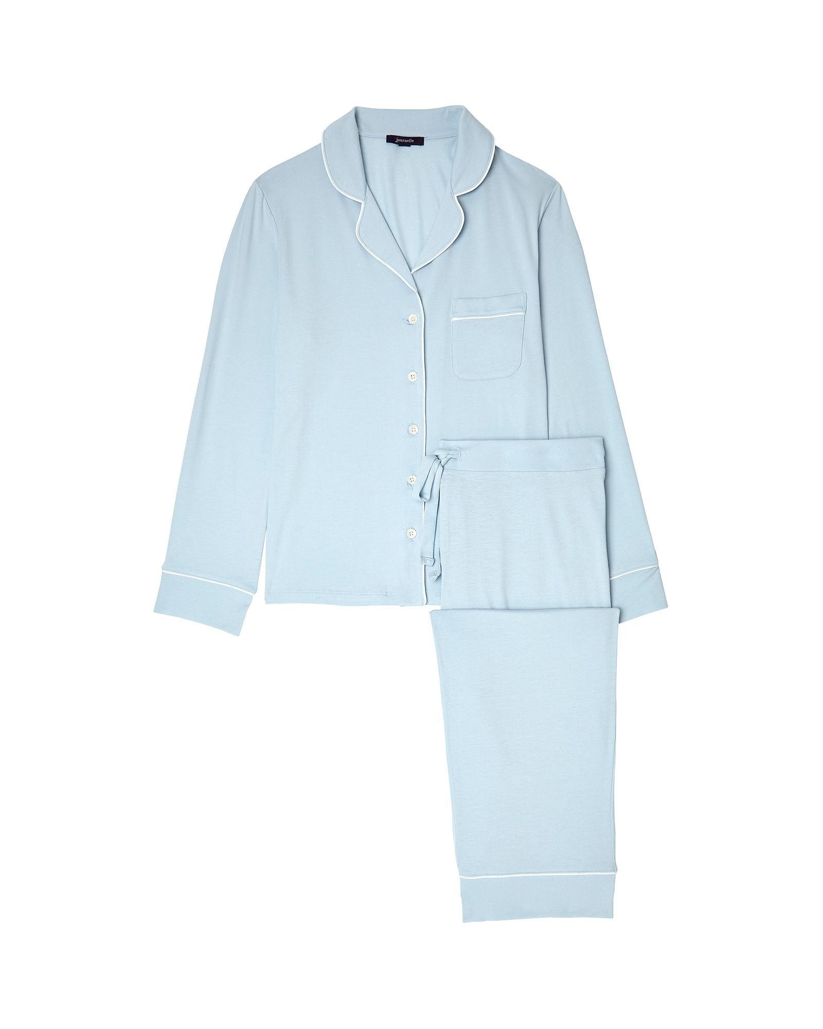 Journelle Lilly Long Sleeve & Pant Pajama Set in blue