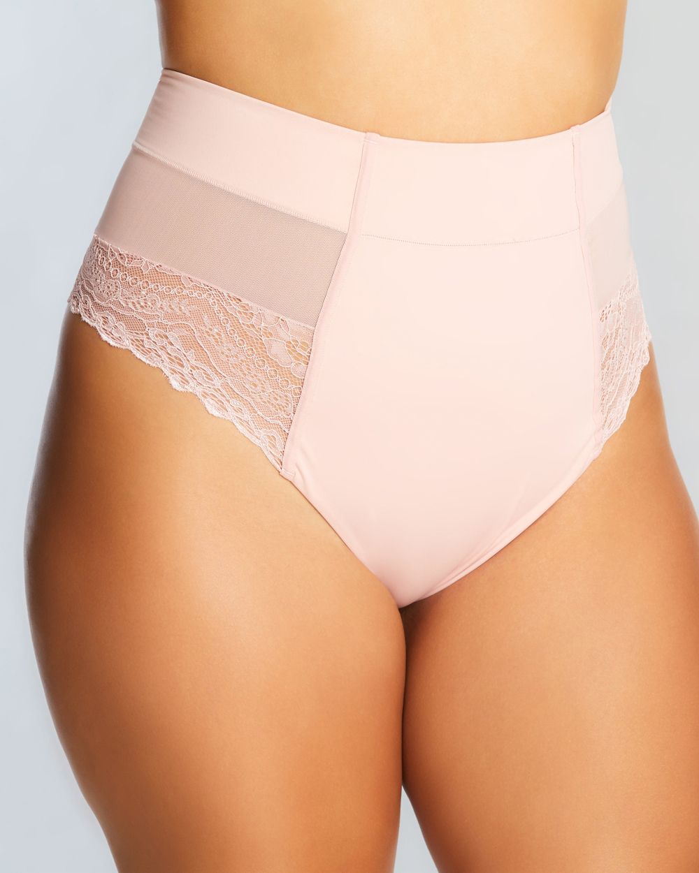 Squeem Brazilian Flair Mid Waist Thong in pink