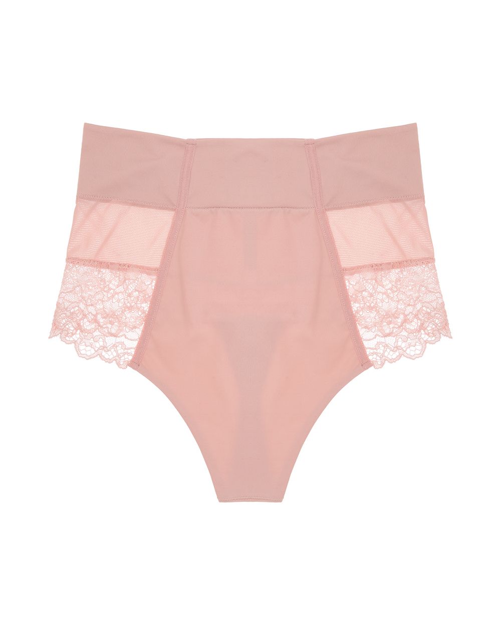 Squeem Brazilian Flair Mid Waist Thong in pink