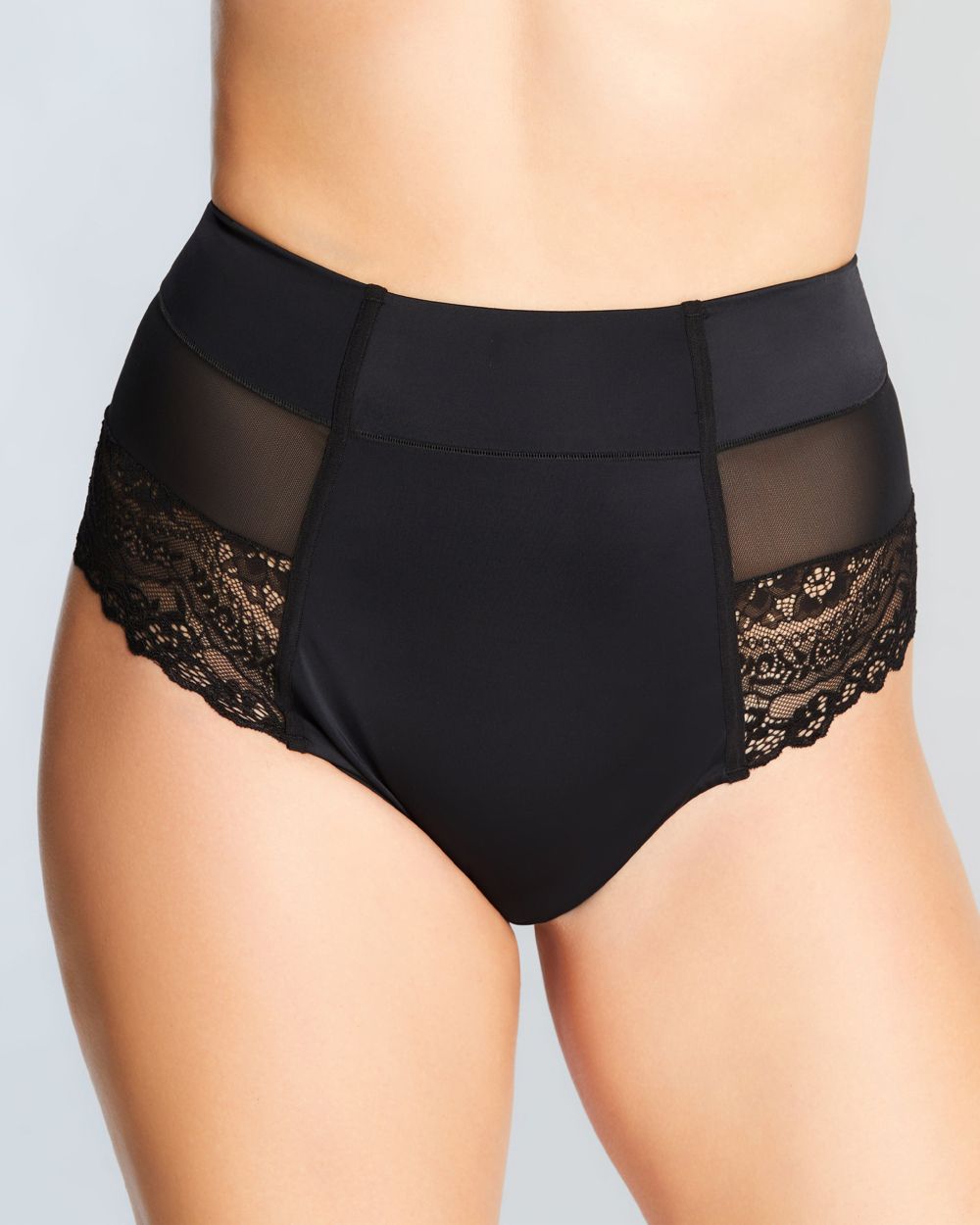 Squeem Brazilian Flair Mid Waist Thong in black