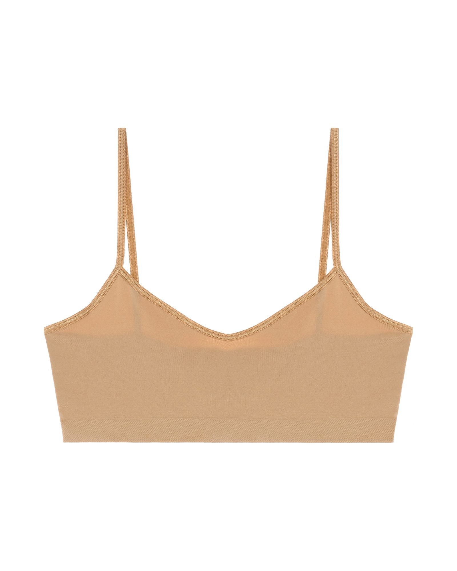 Hanro Touch Feeling Spaghetti Crop Top in beige