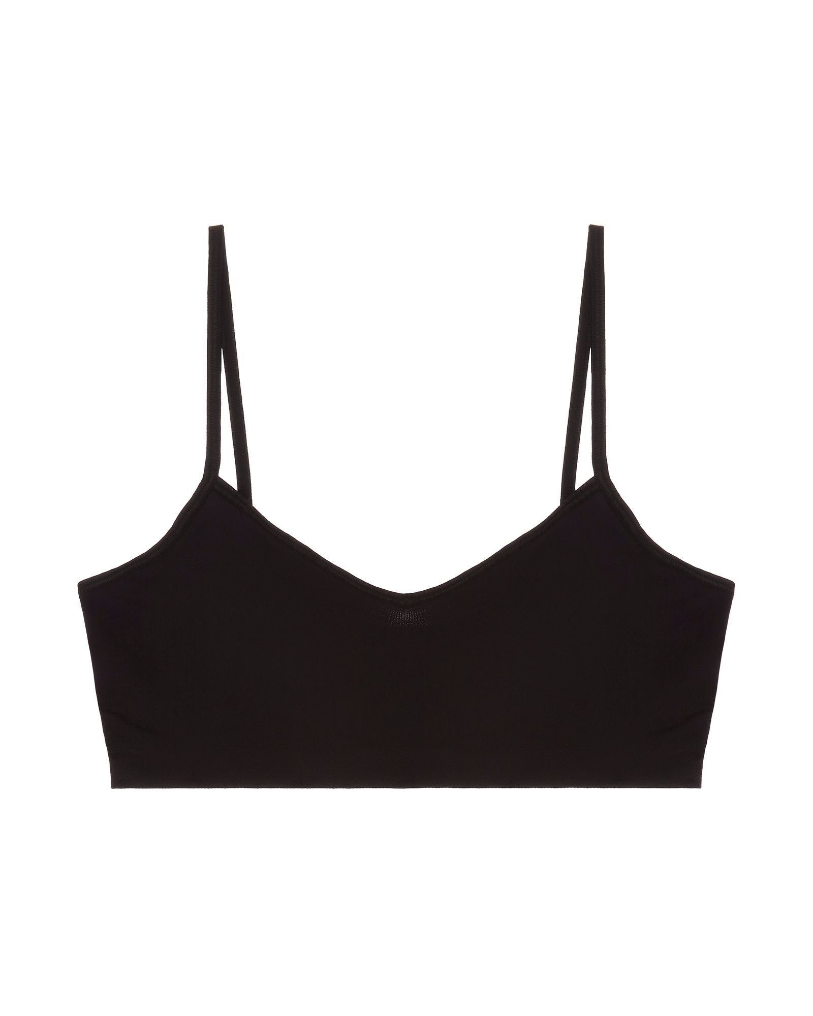 Hanro Touch Feeling Spaghetti Crop Top in black