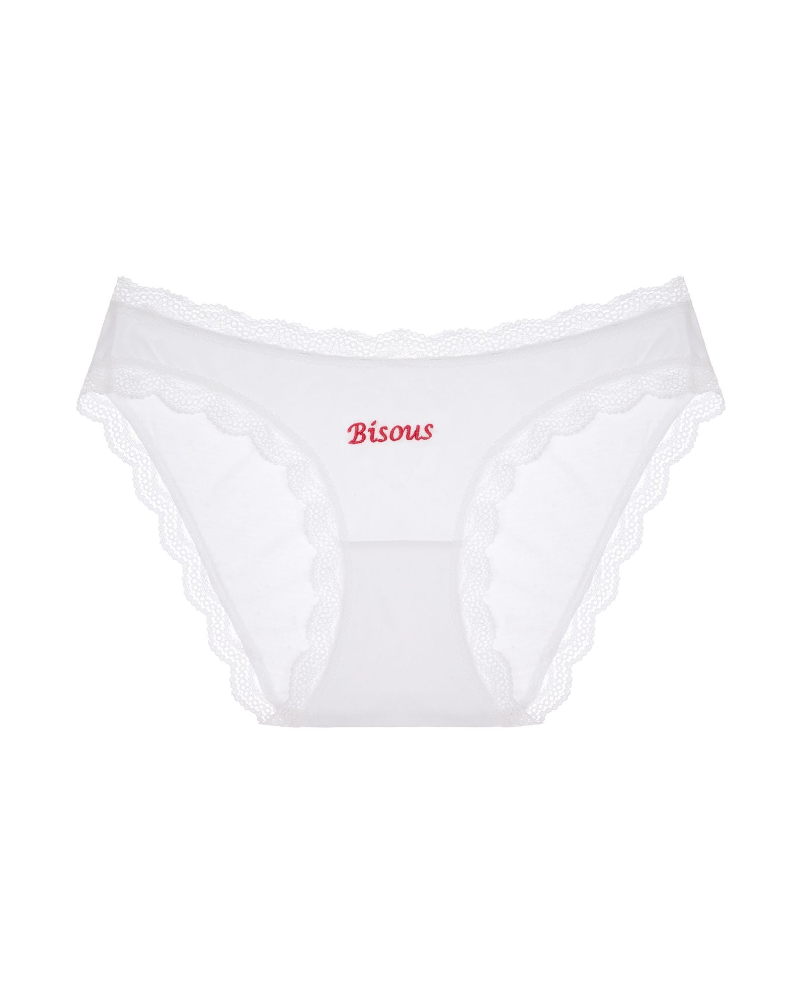 Stripe + Stare Bisou French Knicker in white