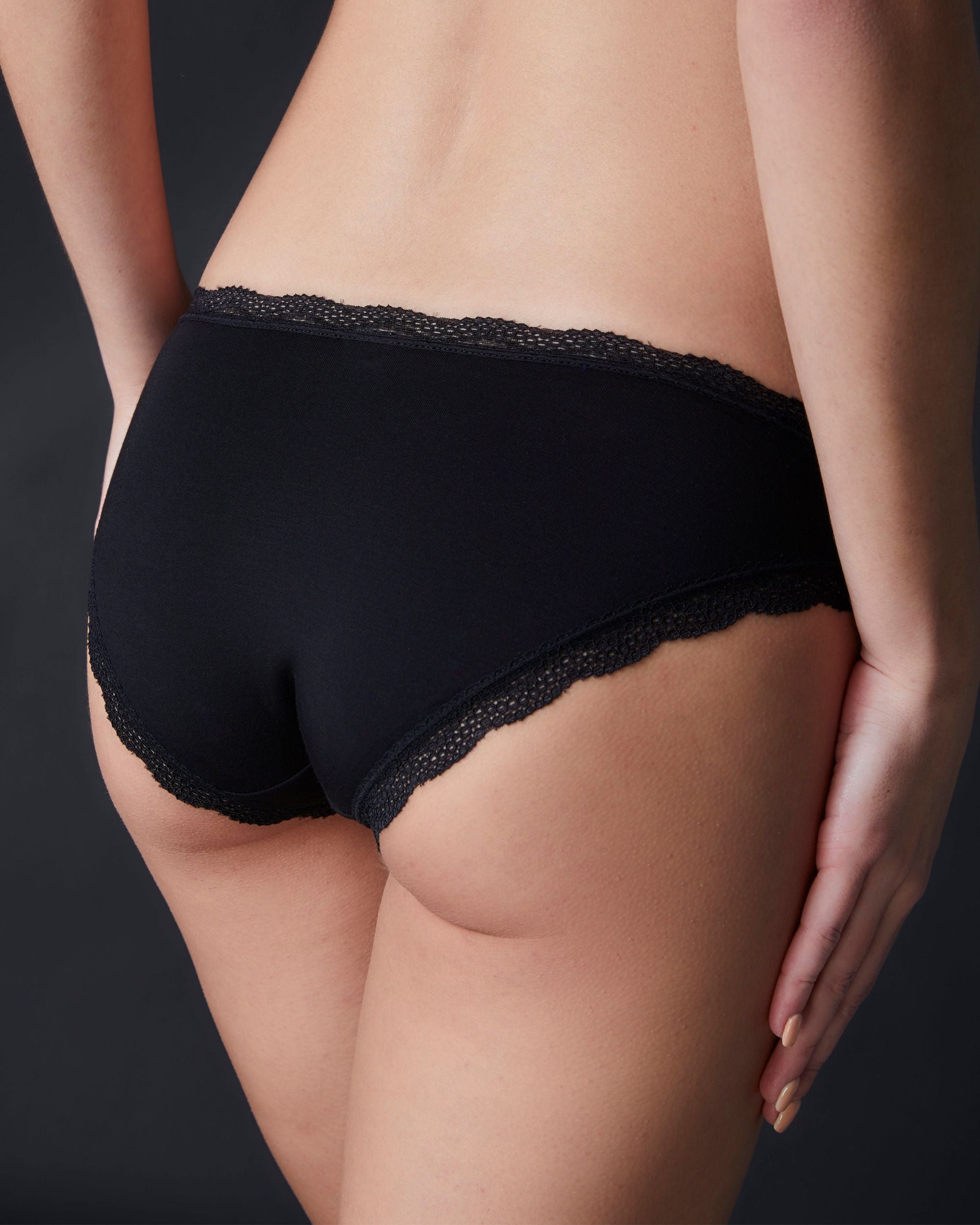 Stripe + Stare Merci French Knicker in black