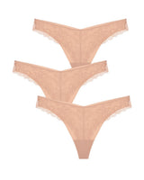 Estelle Cotton Thong 3 Pack