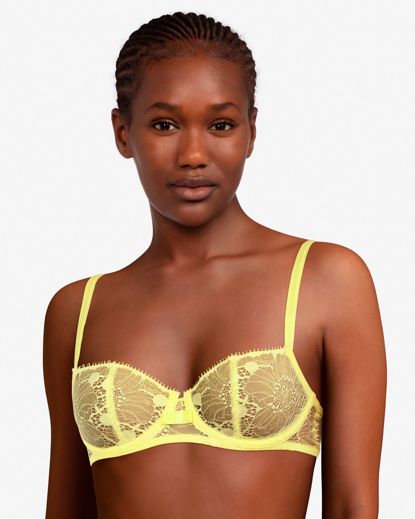 Chantelle Day to Night Lace Unlined Demi in yellow
