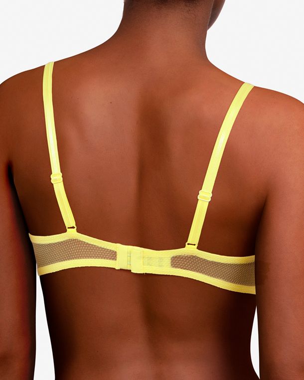 Chantelle Day to Night Lace Unlined Demi in yellow