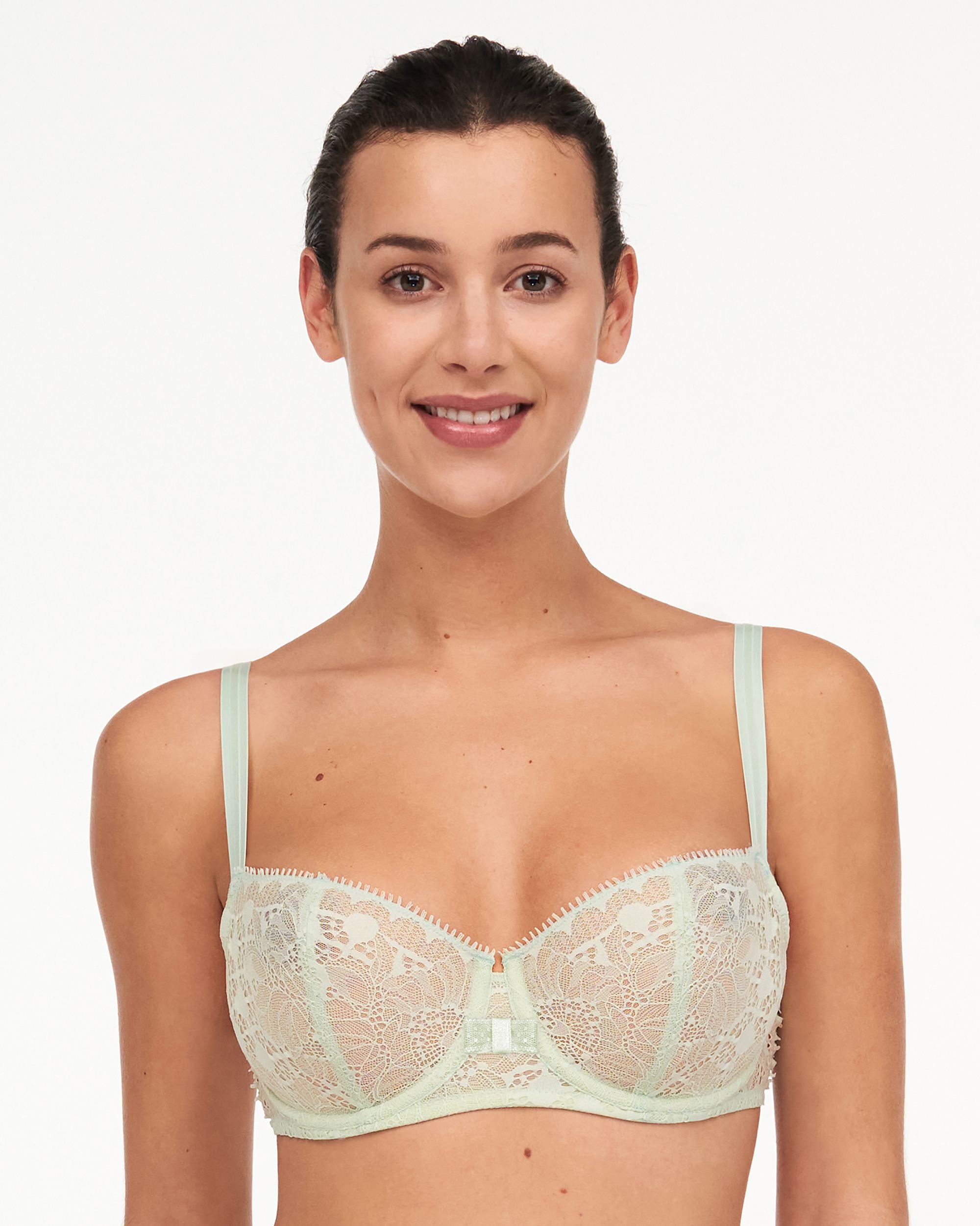 Chantelle Day to Night Lace Unlined Demi in green