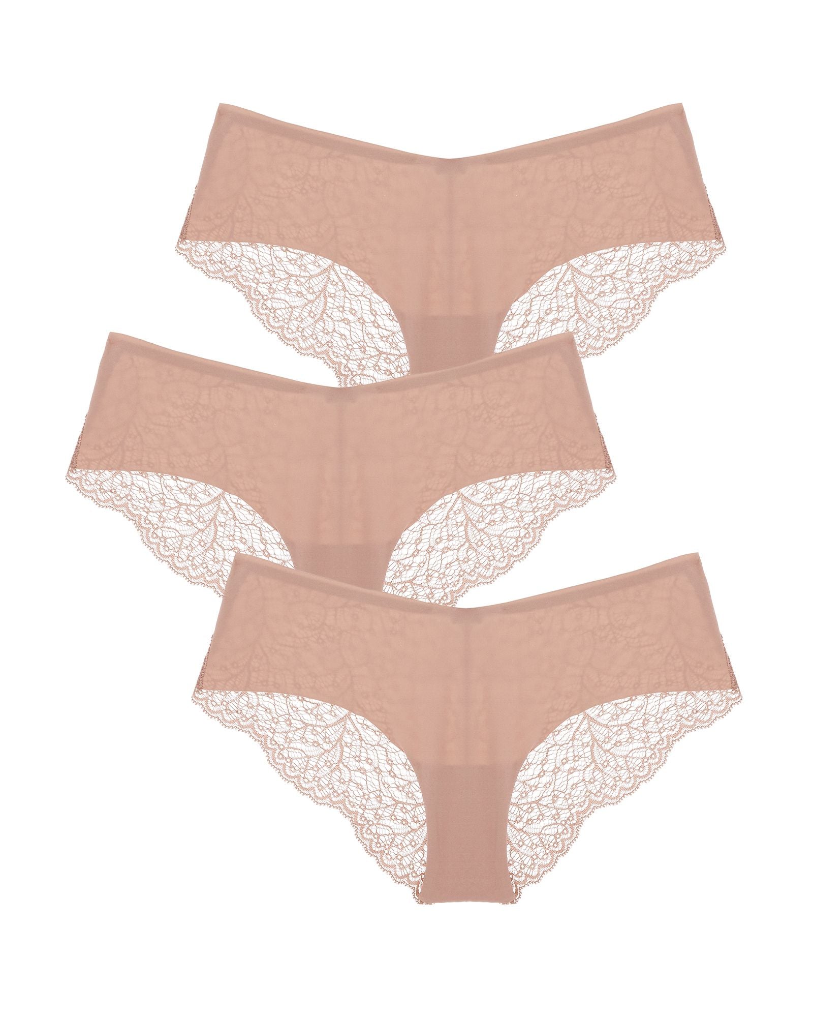 Journelle Allegra Jolie Hipster 3 Pack in beige